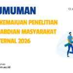 Informasi Laporan Kemajuan Hibah Internal 2026